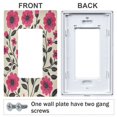 thumbnail image 3 of Yayeee Rocker Switch Wall Plate 1-Gang 4.6"x2.9" Home Decorative Outlet Cover, Pink Flowers, 3 of 6
