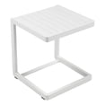 thumbnail image 1 of Pemberly Row Table d'Appoint Contemporaine à Cadre en Aluminium, Blanc, 1 of 5