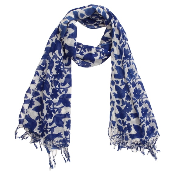 Richie House Women's Blue Doves Scarf RH0753