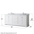 thumbnail image 5 of Wyndham Collection 80" Oval-Sinks Wood Double Bathroom Vanity in White, 5 of 5