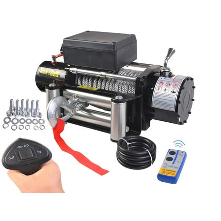 - Electric Recovery Winch Truck SUV Trailer Wireless Remote Classic 12000lbs 12V