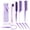 Purple, variant on 11 Pcs Hair Brush Set with Continuous Hair Spray Bottle 6.8oz/200ml, Hair Styling Comb Set Rat Tail Combs for Toddlers, Hair Clip,Edge Brush, Braiding, Slicking Hair for Women, Men (Purple)