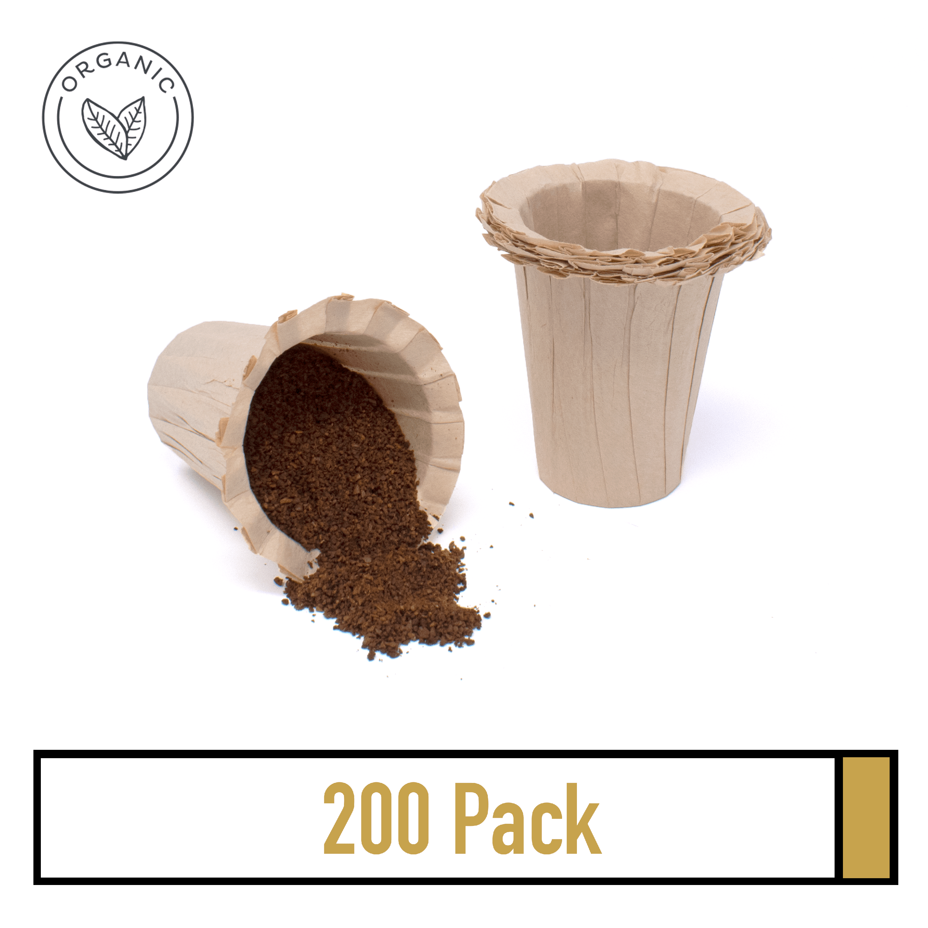200 KCarafe Disposable Single Use Paper Filter Organic and Natural