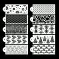thumbnail image 2 of Agiferg 10PCS Cake Lace Decoration Stencil Spray Pattern Tools DIY Mould Flower Wall Paper, 2 of 9