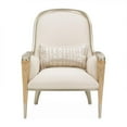 thumbnail image 2 of Michael Amini Villa Cherie Accent Chair - Pearl Fabric/Caramel, 2 of 14
