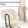 thumbnail image 6 of Armless Office Desk Chair with Wheels, Adjustable Height 360° Rolling Swivel Lumbar Support Low-Back Computer Chair, thickened PU Leather, Beige, 6 of 8
