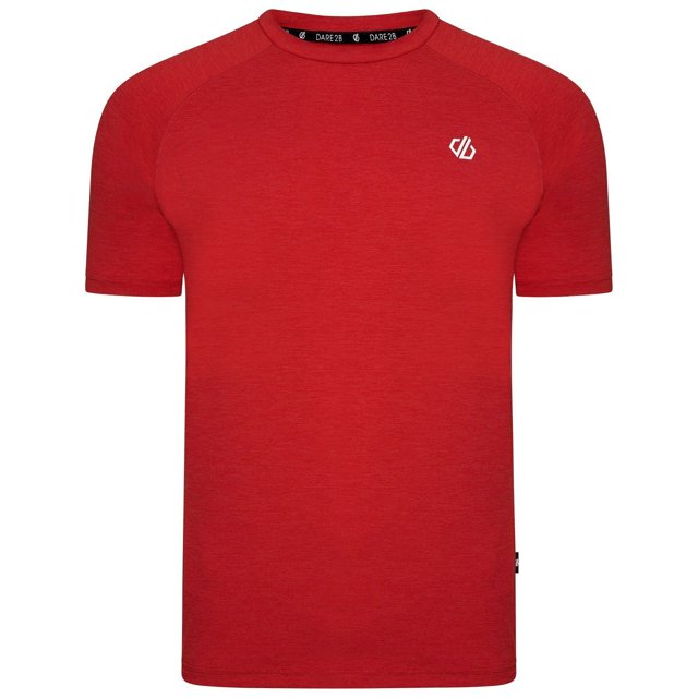 Dare 2B - Camiseta Persist Jaspeada para Hombre (Rojo Peligro)