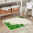thumbnail image 2 of FJPT Non Slip Flannel Polyester Floor Mat With Clover Design For Bathroom Kitchen Bedroom Decor 31.5x19.7 inch, 2 of 5