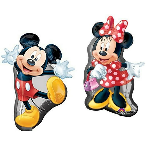 Mad About MICKEY & MINNIE MOUSE Full Body Birthday PARTY Mylar BALLOONS