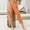 Orange, variant on Idoravan Women's Plus Size Pants Women Casual Solid Color Pockets Buttons Elastic Waist Comfortable Straight Pants