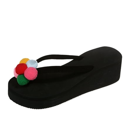 

SEMIMAY Women s Fashionable Sunflower Casual Outwear Thick Bottom Beach Slippers