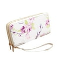thumbnail image 1 of YOUSNH Tendance Mode Couleur Unie Long Motif Rose Sac à Cartes pour Femmes Portefeuille, 1 of 2