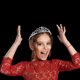 thumbnail image 3 of Tiara/Corona/Diadema/Lazo para el Cabello con Diamantes de Imitación para Novias (Plateado), 3 of 7
