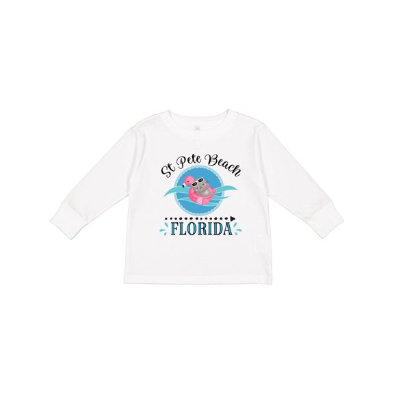 Inktastic St Pete Beach Florida Vacation Gift Girls Long Sleeve Toddler T-Shirt