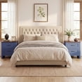 thumbnail image 5 of LAZZO Set of 2 Nightstands, Blue Small Bedside Table with 2 Drawers for Bedroom, 5 of 7