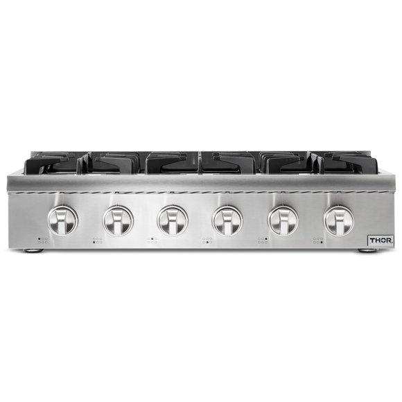 Thor Kitchen 36 Inch Professional Gas Rangetop in Stainless Steel-HRT3618U