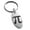 Silver, variant on Stainless Steel Pi Mathematical Engraved Small Oval Charm Keychain Keyring