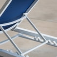 thumbnail image 5 of Hanover Windham Adjustable Sling Chaise Lounger | Modern Outdoor Furniture for Patio, Backyard, Poolside | Rust-Proof Aluminum Frame | Weather-Resistant | Navy | WINDCHS-W-NVY, 5 of 10