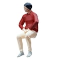 thumbnail image 4 of Figura de diorama 1/64, modelo en miniatura pintado, muñeca anciana realista, juguete para parque camisa roja, 4 of 9