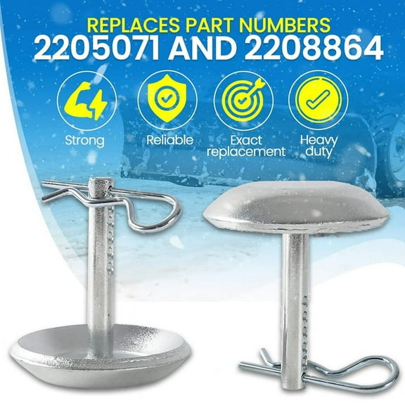 Snow Plow Skid Shoe Blade Protector Replacement Skids Shoes with Round Shaft and Adjustable Pin Placement Lock Plow