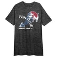 thumbnail image 3 of Pink Floyd Animals Tour '77 Crew Neck Short Sleeve Black Heather Women's Night Shirt-XL, 3 of 5
