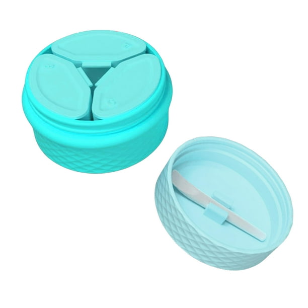 Contenedores de silicona de tamaño de viaje con tapa, paquete de 3 + 1 contenedor de maquillaje portátil, tarros de cosméticos, contenedores para baratijas, pinzas para el cabello