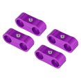 thumbnail image 1 of Unique Bargains 4 Pcs AN4 Car Hose Separator Clamp Aluminum Alloy Fuel Line Mounting Divider Fitting Adapter Purple, 1 of 6