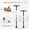 thumbnail image 6 of Windshield Ice Scrapers, 47.2" Snow Brush with Squeegee, Expendable Handle, 270° Pivoting Tool, Orange, 6 of 7