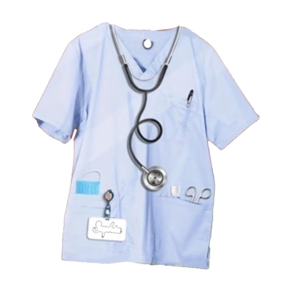 White White 2D Acrylic Healthcare Worker Uniform Pendant Ornament 1.97 Inches Decorative Souvenir Nurse Appreciation Gift Without Keyring