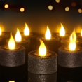 thumbnail image 1 of Velas LED Furora Lighting Negras con Purpurina para Decoración del Hogar, 1 of 8