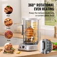 thumbnail image 3 of VEVOR Stainless Steel Shawarma Grill Machine Vertical Gyro Rotisserie Doner, 3 of 9