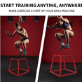thumbnail image 3 of COZONY 12inch Steel Plyo Box Set, 12/18/24 Inch Heavy Duty Metal Jump Box for Home Gym Plyometric Training,Black+Red, 3 of 4
