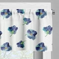 thumbnail image 5 of Ambesonne Floral Valance & Curtain, Watercolor Violet Blooms, 55"x45", Turquoise Navy Blue, 5 of 7
