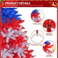 thumbnail image 4 of GoDecor 6ft International Christmas Tree, Automatic Open Xmas Tree, Easy Assemble, 900 Tips, Red/White/Blue, 4 of 6