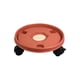 thumbnail image 2 of Bandeja para macetas con rodillo de cinta de plástico | Soporte circular para macetas de chasis | Platillo móvil impermeable | Encaja 20-22,5 cm | Soporta 40 libras | Blanco/Gris/Rojo | 1 PC, 2 of 6