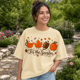 thumbnail image 2 of Tis the Season Comfort Colors Shirt, Cute Fall Pumpkin Graphic Tee, Autumn Football Season Gift for Women, 2 of 6