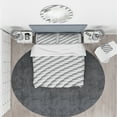 thumbnail image 3 of Designart 'White Abstract Pattern' Scandinavian Duvet Cover Set, 3 of 4