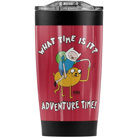 Adventure Time/Finn And Jake Ride Bump Stainless Steel Tumbler 20 oz Coffee Travel Mug/Cup, Vacuum Insulated & Double Wall with Leakproof Sliding Lid | Great for Hot Drinks and Cold Beverages
