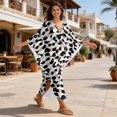 thumbnail image 4 of Xixirimido Cute Pandas Print Womens Kaftan Dresses Long Caftans Plus Size Batwing Sleeve Swimsuit Coverup V Neck Summer Beach Dress, 4 of 7