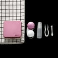 thumbnail image 4 of New Fashion Contact Lens Box ABS Plastic Square Mirror Lens Case Travel Container Holder Storage Soaking Box Case black, 4 of 6