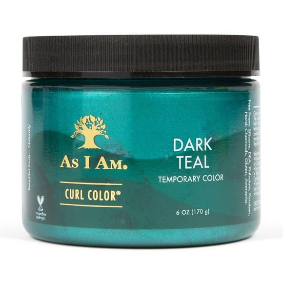 As I Am Curl Color - Teal Foncé - 6 Onces - Gel Colorant et Recourbant - Couleur Temporaire - Tenue Moyenne - Vegan et Sans Cruauté