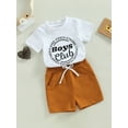 Toddler Baby Boy Easter Outfit Letter Print Short Sleeve T Shirt Tops
