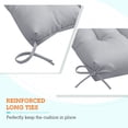thumbnail image 5 of EAGLE PEAK Tufted Outdoor/Indoor High Back Patio Chair Cushion, Set of 2, 46'' x 22'', Light Gray, 5 of 10