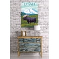 thumbnail image 3 of Utah, Moose and Snowy Mountain (24x36 Giclee Gallery Art Print, Vivid Textured Wall Decor), 3 of 3