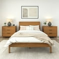 thumbnail image 2 of Plank+Beam Duo Solid Wood Queen Bed Frame with Panel Headboard , No Box Spring Needed, Pecan, 2 of 8