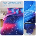 thumbnail image 4 of OKKEEY Purple Bed in a Bag Glitter Theme Comforter Set Twin Size for Girls Kids Teens, 6 Pcs Colorful Gradient Stars Bedding Set with Sheets for All Seasons, 4 of 9