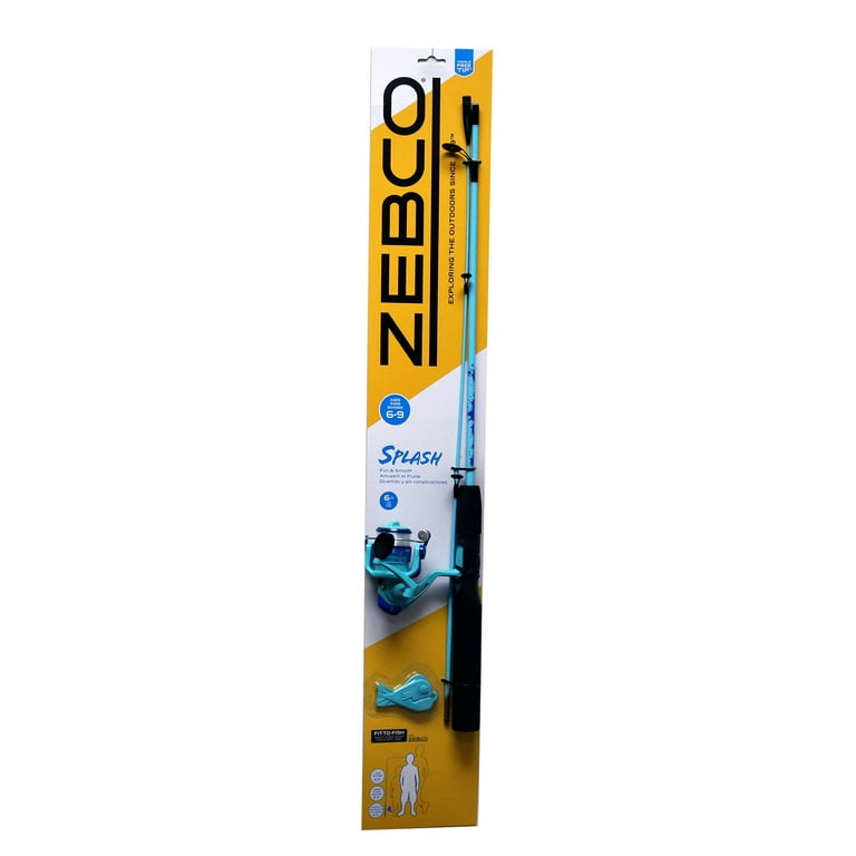 ロボケシ　 クリアブルーバージョン Zebco Splash Jr. Spinning Reel and 4' Fishing Pole Combo, Youth