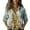 B#Light Blue, variant on DPTALR George Women's Casual Loose Fit Long Sleeve Printed Button-Down Collar Shirt,Navy,Size XXXL