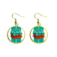 thumbnail image 1 of Ganador ganador cena de pollo Ear Dangle Golden Drop Earring Jewelry Mujer Unbranded M, 1 of 3