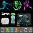 thumbnail image 2 of YSTIAN Baseball 3D Night Light Baseball Illusion Lamp Baseball Decor Baseball Gifts for Boys Baseball Party Favors Birthday, Christmas Gift 16 Color Changes and Remote Control, 2 of 9